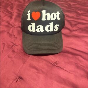 Black 'I Love Hot Dads' Cap